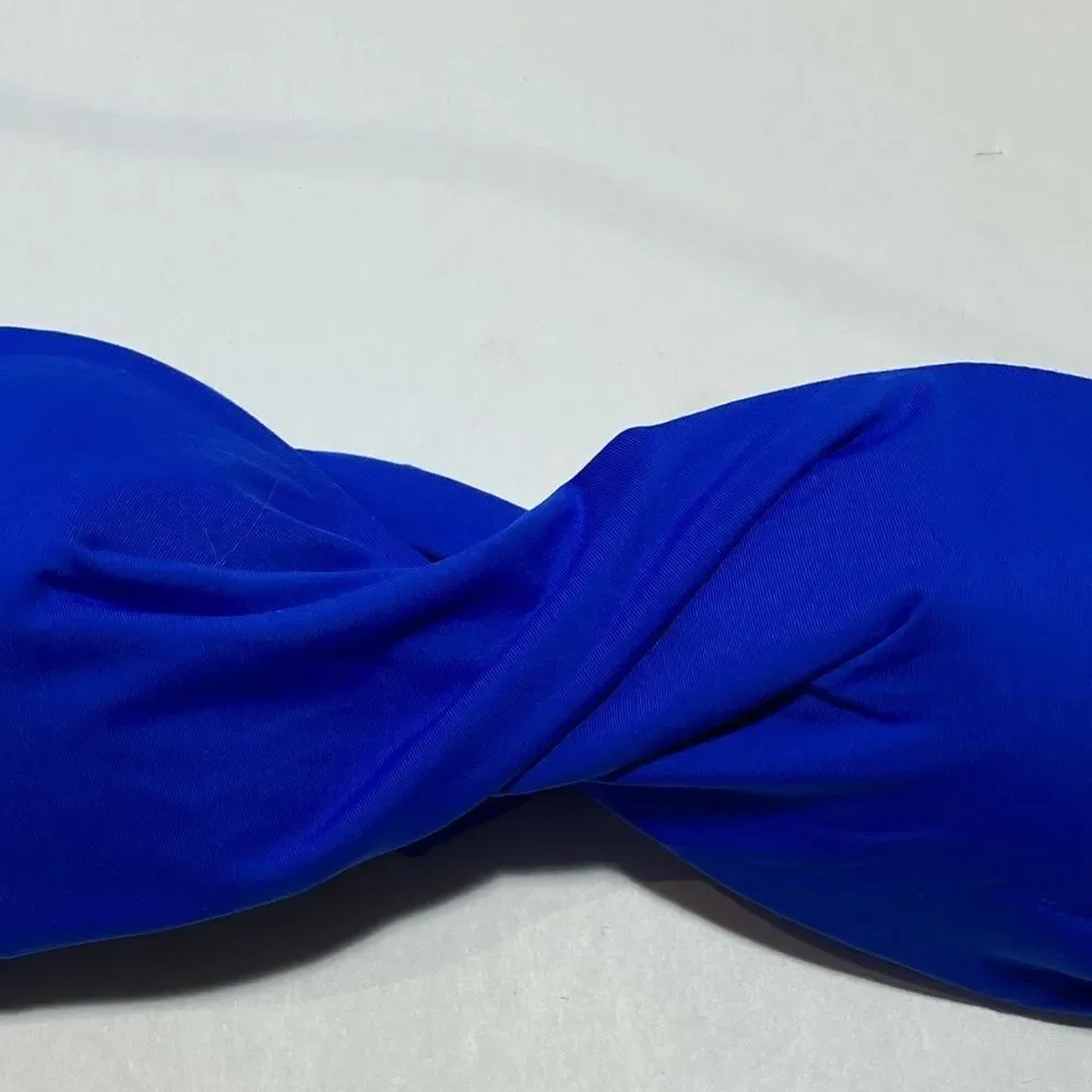 L*Space‎ Twist Bandeau Padded Bikini Top Blue